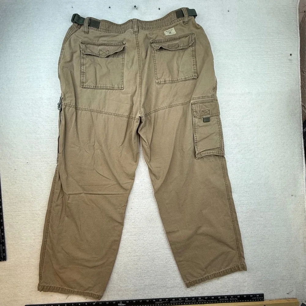 American Eagle Mens Cargo Pants 36x30 Khaki Brown Cotton Utility Gorpcore Y2K‎